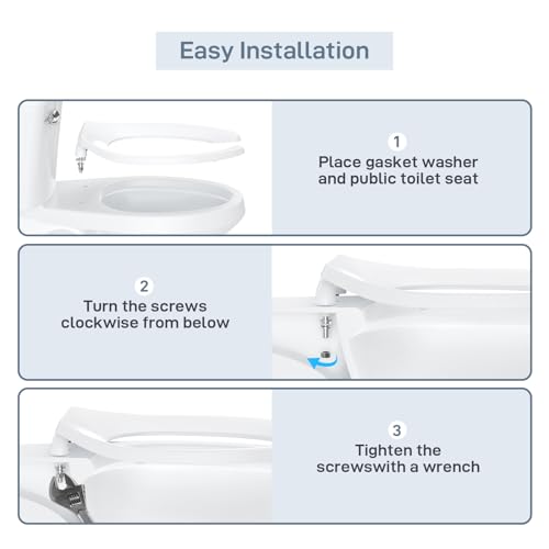 Elongated Open-Front Toilet Seat, Commercial Heavy Duty Seat Without Cover, Never Loosen Design to Reduce Call-Backs, 18.5 Inch White Public Toilet Lid for Office, Church, Hospital - color: White, Open-Front, size: Elongated (19″)
