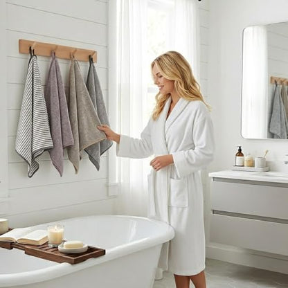 3 Pack Microfiber Hand Towels for Bathroom, Ultra Soft & Super Absorbent | Quick Dry Washcloths, 14x30 Inch Small Towel Set for Bathroom, Gym, Yoga, Kitchen, Face, Guest Room, Spa