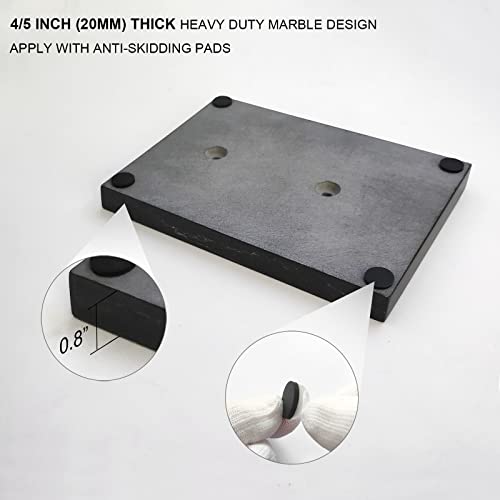 GZILA Toilet Paper Holder Stand with Shelf, Marble Base Free Standing Toilet Paper Double Roll Holder Dispenser, SUS 304 Stainless Steel Storages 5 Reserve Rolls Matte Black - color: Matte Black - 2 Dispensers