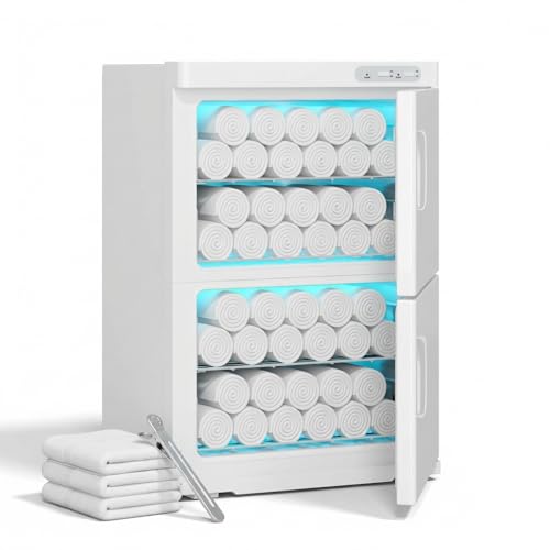 46L Hot Towel Warmer Cabinet, Large Professional Towel Heater - White | Rust Resistant, Stainless Steel Racks, Large Capacity, Towel Warmer for Spa Massage Salon Home - color: White, size: 46L