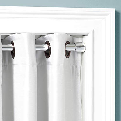 Zenna Home Tension Shower Curtain Rod, Rust Proof Metal Bathroom Shower Rod, Adjustable Curtain Rod with No Drill Easy Install, 48 - 76 Inches, Chrome - color: Chrome, size: 48" to 76" (Standard Size)