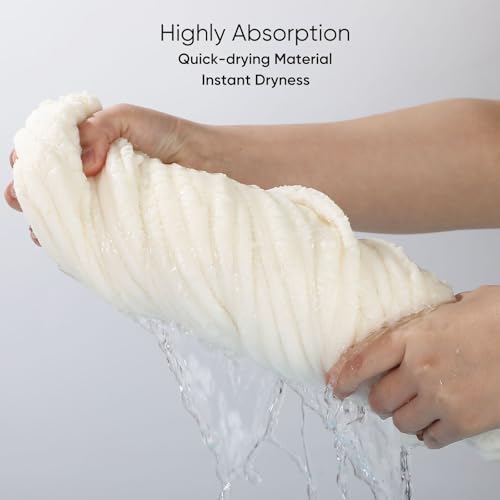 Luxury 2-Piece Quick-Dry Bath Towel Set 27.5X 55 Inches – Ultra Soft Microfiber for Bathroom, Bar, Pool, Gym & Travel – Elegant Twill Design - color: 2white