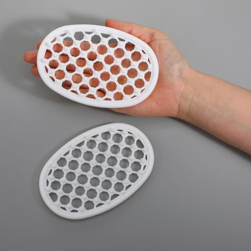 3 Pcs Silicone Soap Holder, Non-Slip Silicone Soap Dish for Shower with Efficient Drainage Holes, Soap-Tray for Shower Self Draining Bathroom Sink, Kitchen Counter, Easy Cleaning(White)