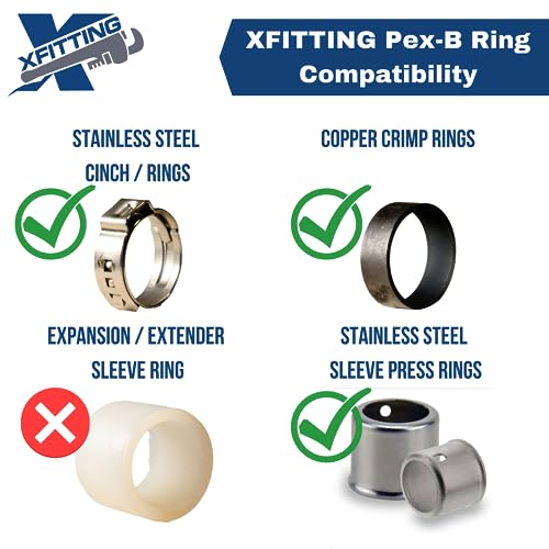 2 Pack XFITTING 1 inch Pex x 1 inch Female NPT Adapter - size: 1" Pex x 1" Female