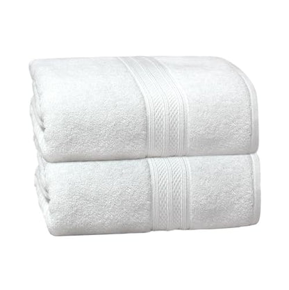 COTTON CRAFT Soft Giant Bath Sheet - 2 Pack 100% Cotton White Bath Towel | Oversized Extra Large 35x70 inches Luxurious 600 GSM Super Soft Absorbent Quick Dry Bathroom Shower Hotel Spa Towel Sheet - color: White - 2 Pack Bath Sheet