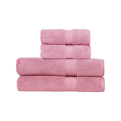 Christy Supreme Hygro 4 Piece Towel Set | Blush | 100% Luxury Supima Cotton | Ultra Soft | Super Absorbent | 650GSM | 2 Bath Sheets 2 Hand Towels - color: Blush, size: 4 Piece Bath Sheet Set