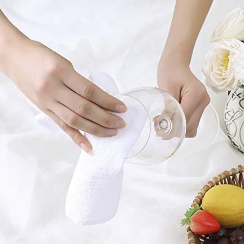 Glynniss Dishcloths Kitchen Highly Absorbent Dish Rags 100% Cotton Dish Cloths for Washing Dishes, Cleaning (11 x 11 Inches, 24 pcs, White) - color: White