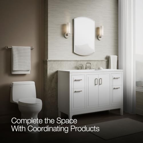 Kohler Archer 20" W 31" H Single-Door Bathroom Medicine Cabinet w Mirror | 3073-NA, Recessed or Surface Mount Bathroom Wall Cabinet, Beveled Edges, Silver - style: Archer