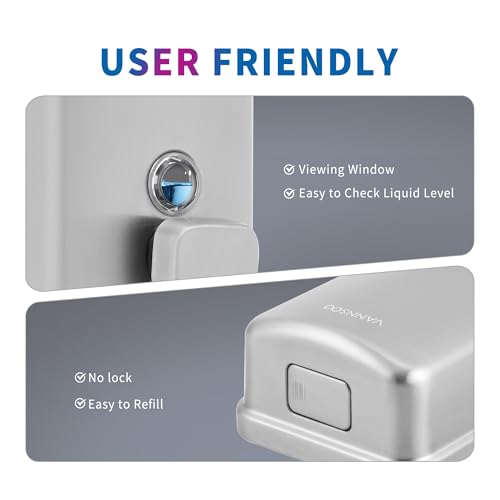 Commercial Soap Dispenser Wall Mount Bathroom, 20 fl.oz. | Liquid Brushed Stainless Steel Hand Sanitizer Dispenser - size: 20 fl.oz.