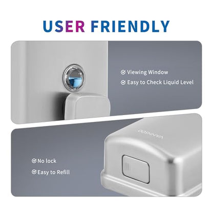 Commercial Soap Dispenser Wall Mount Bathroom, 20 fl.oz. | Liquid Brushed Stainless Steel Hand Sanitizer Dispenser - size: 20 fl.oz.