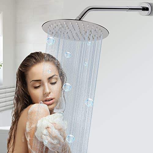 Shower Head Extension Arm, Shower Extender Water Outlet- Lowers Existing, Shower Pipe Extension for Bathroom, Made of Solid Metal Stainless Steel(4 Inch, Chrome Finish) - color: Chrome Finish, style: 4 Inch