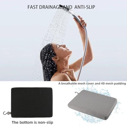 Shower Seat Cushion, Bath Chair Cushion, Bathtub Cushion for Soaking Tub, Non Slip Pad, Shower Safety Mat, Sauna Seat Cushion (Grey) - color: Grey