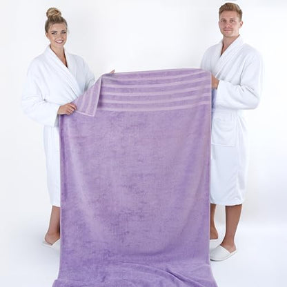 American Soft Linen 100% Cotton Luxury Turkish Towels, 35x70 XL Bath Sheet | Soft Absorbent Quick Dry OEKO Tex Standard 100 Certificated Durable Machine Washable Premium Hotel Quality - color: Lilac, size: 1 Piece set