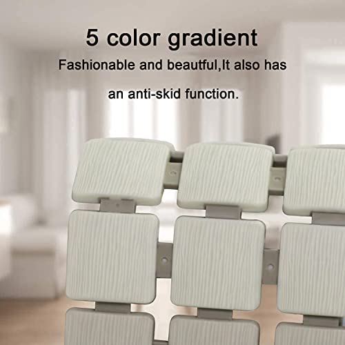 BEMISO Shower Mat Non Slip Bathtub Mat 33.4 x 15.7 Inch Large Size | Suction Cups,Drain Holes,Easy Dry,Easy to Cut - color: Gradient Beige, size: 33.4 x 15.7 inches