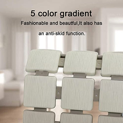 BEMISO Shower Mat Non Slip Bathtub Mat 33.4 x 15.7 Inch Large Size | Suction Cups,Drain Holes,Easy Dry,Easy to Cut - color: Gradient Beige, size: 33.4 x 15.7 inches
