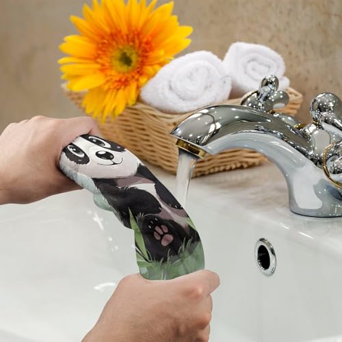 Panda Bamboo Towel Ultra Soft Bath Towel Highly Absorbent Hand Towel Quick Dry Face Towel Lightweight Gym Towel for Bathroom Shower Spa Sensitive Skin Sports Towel