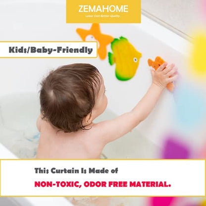 ZEMAHOME Clear PEVA Plastic Shower Curtain Liner Premium Light Weight 72" x 72" Transparent Bathroom Shower Showroom Curtain Liner with Rustproof Metal Gromments and Weighted Magnet - color: A01-clear, size: 72"W x 72"L (Pack of 1)