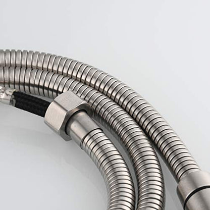CIENCIA Shower Hose 78 Inches 6.5 ft Extra Long Stainless Steel Handheld Shower Hose Handshower Extension Replacement 2m, FHA014A - color: nickle, size: 2meters