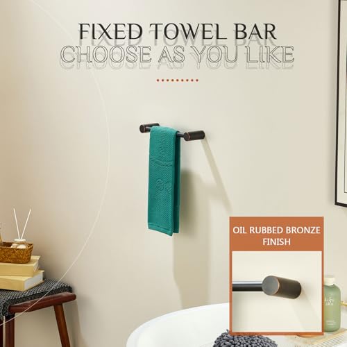 KOKOSIRI Bathroom Hand Towel Rings 9-Inch Hand Towel Holder Wall Mounted Bathroom Hardware Accessories Oil Rubbed Bronze Stainless Steel, B4007ORB-L9 - color: Oil Rubbed Bronze