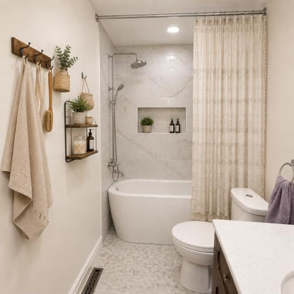 Shower Curtain Rod 30-88 Inch Tension Curtain Rod Shower Rod for Bathroom | No Drill Curtain Rods,Heavy Duty,1.1 Inch Thick Diameter,Spring Adjustable,No Rust,Bathroom,Windows,Silver - color: Silver, size: 30-88 inches