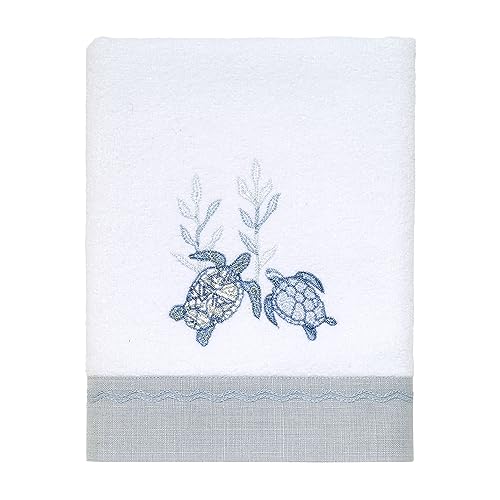 Avanti Linens - 3pc Towel Set, Soft & Absorbent Cotton Towels (Caicos Collection) - color: Optic White, size: 3pc Towel Set