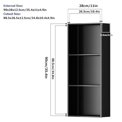 Stainless Steel Shower Niche Insert Tile Ready Recessed Wall Shelf with LED Light Strips No Tile Needed Multiroom Storage Cabinet
