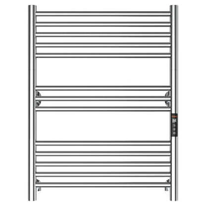 Heated Towel Rack Foldable Smart Dual-Zone APP No-Drill Chrome CA3 - color: Chrome, size: Ultra-13Bar H27.56 x W21.65