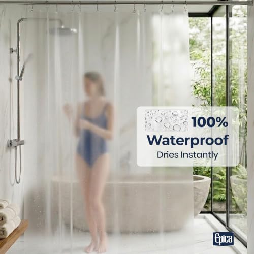 Waterproof Shower Curtain Liner for Bathroom, Metal Grommets (Frosted) - color: Frosted