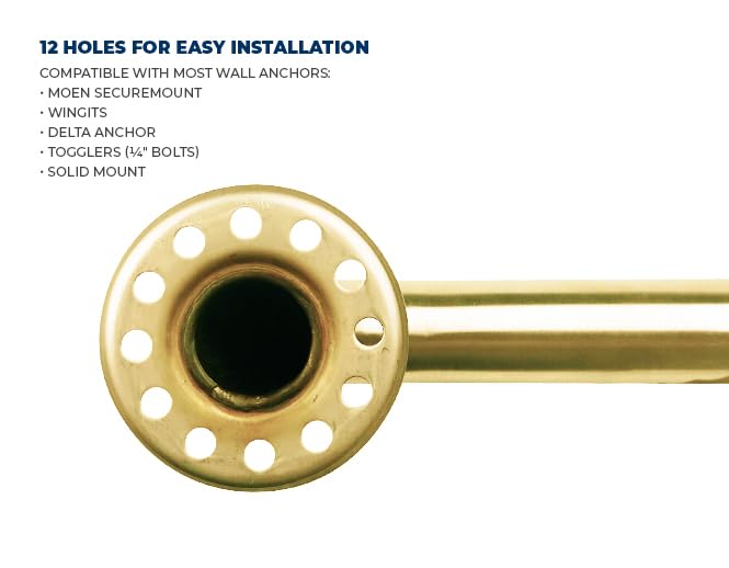 ADA Grab Bar Bundle, Brushed Brass, Pack of 3, 18/36/42 in | 1.5 in Diameter, Toilet Grab Bars, Commercial Restrooms, Shower Use, Bundle of Multiple Lengths - color: Brushed Brass