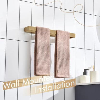 KOKOSIRI Towel Holder 16-Inch Hand Towel Bar Kitchen Rack Champagne Bronze Stainless Steel for Bathroom Wall Mount, 1 Pack B4008CPG-L16 - color: Champagne Bronze, size: 16-Inch