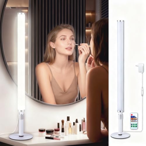 LED Vanity Lights for Mirror, Ultra bright/RA90/6000K/Dimming/Timer Makeup Lights, Height Adjustable 12V/18W Fill Light for Mirror, for Make up, Photography, Video Recording Conference Lighting - size: 22.5in Vaniyt Lights