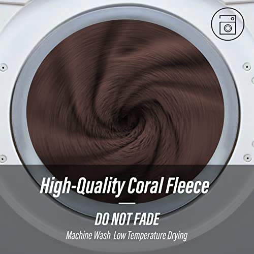 MOONQUEEN Ultra Soft Microfiber Coral Velvet Towel Set - Quick Drying, 2 Bath Towels, 2 Hand Towels, 2 Washcloths - Wood Brown, 6 Pcs - color: Wood Brown