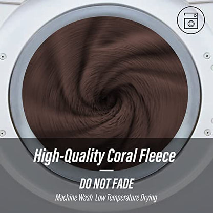 MOONQUEEN Ultra Soft Microfiber Coral Velvet Towel Set - Quick Drying, 2 Bath Towels, 2 Hand Towels, 2 Washcloths - Wood Brown, 6 Pcs - color: Wood Brown
