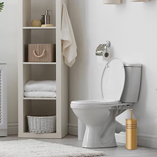 Blue Donuts Toilet Plunger with Holder for Bathroom, Multi Drain Suitable Also for Bathtubs, Quick Dry, Gold - color: Gold