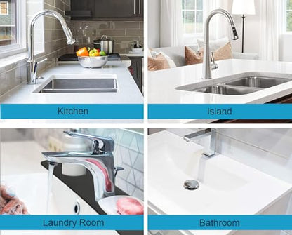 Kitchen Sink Splash Guard Faucet Mat -1 PC Super Absorbent Fast Drying Mat Sink Gadgets-Splash Guard Behind Faucet Drip Catcher for Kitchen, Bathroom,Sink Mat, Dish Drying Mat, Bathroom(15" X 5.5" ) - color: Gray