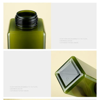 Plastic Foaming Hand Soap Dispenser Set, Reusable Pump Bottles for Kitchen and Bathroom for Shampoo Body Wash Facial Cleanser (2, Amber+Green, 450ML) - color: Amber+green
