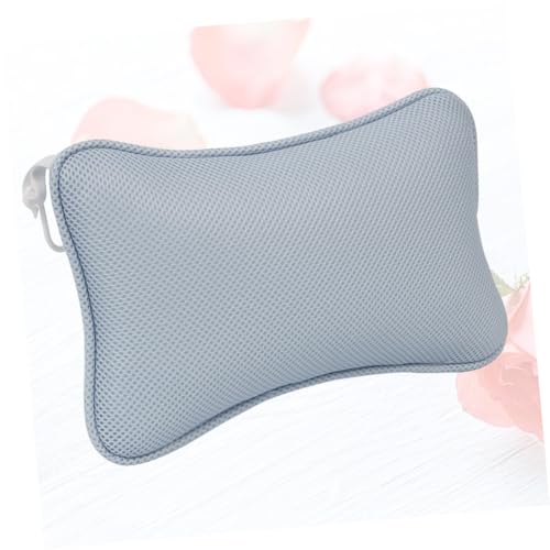 Non-Slip Bathtub Pillow with 2 Suction Cups Mesh Head Neck Shoulder Support Cushion for Oval and Straight-Back Tubs Spa Bath Pad