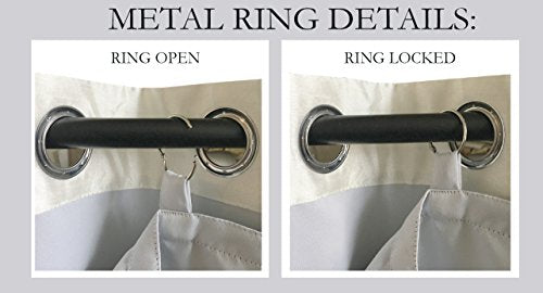 DriftAway Thermal Insulated Blackout Curtain Liner 2 Panels Each Liner Size 50 Inch by 80 Inch Rings Included - size: 50"W x 80"L (Pack of 2)