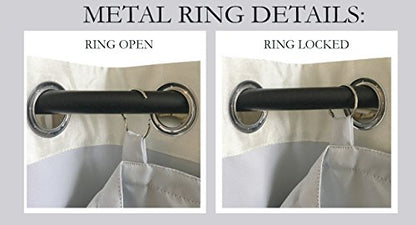 DriftAway Thermal Insulated Blackout Curtain Liner 2 Panels Each Liner Size 50 Inch by 80 Inch Rings Included - size: 50"W x 80"L (Pack of 2)
