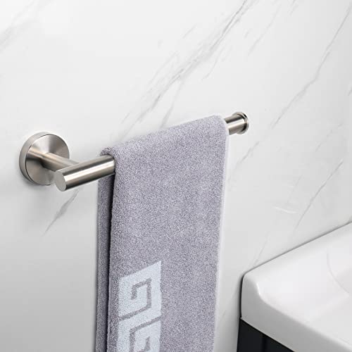 NearMoon Hand Towel Holder/Towel Ring, Thicken Stainless Steel Hand Towel Bar for Bathroom, Rustproof Wall Mounted Towel Rack, Contemporary Style Bath Accessories, 9 Inch (1 Pack, Brushed Nickel) - color: Brushed Nickel