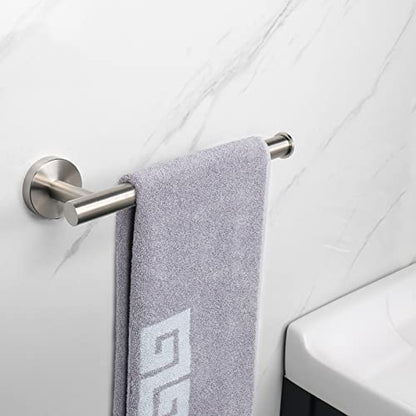 NearMoon Hand Towel Holder/Towel Ring, Thicken Stainless Steel Hand Towel Bar for Bathroom, Rustproof Wall Mounted Towel Rack, Contemporary Style Bath Accessories, 9 Inch (1 Pack, Brushed Nickel) - color: Brushed Nickel