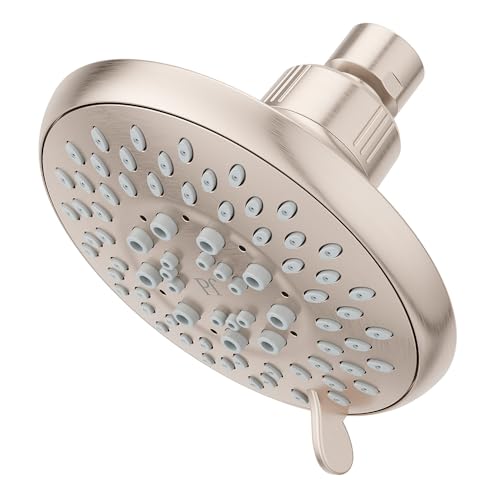 Pfister Universal Shower Head, Shower Arm Not Included, 5-Function, 1.75 GPM, Brushed Nickel Finish, 015WS2UT01K - color: Brushed Nickel