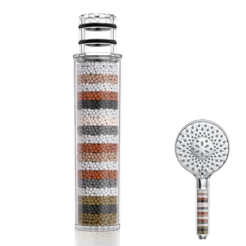 SR SUN RISE Shower Filter for Handheld Shower Head, 1 Pack Replacement Filters for Hard Water Remove Chlorine and Harmful Substances Only Fits SR SUN RISE Shower Head - style: 1 Filter