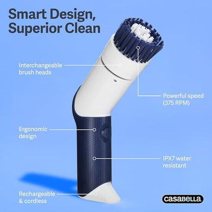 Casabella Power Spin Handheld Scrubber - style: Handheld
