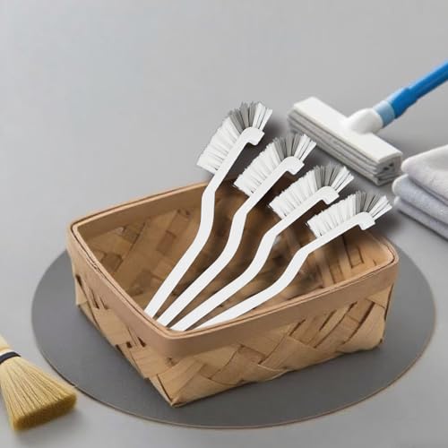 60 Pcs Kitchen Scrub Brush Bulk with Stiff Bristle Plastic Edge Corner Cleaning Brush for Bathroom Sink Household Bottle Dish Window Track Tile Lines Crevice