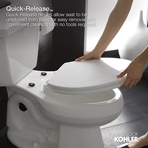 KOHLER K-4639-95 4636-G9 Cachet Quiet-Close Toilet Seat, Elongated, Ice Grey, Round - color: Ice Gray, size: Round