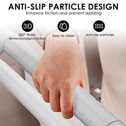 Flip-Up Safety Handrails Anti-Slip Stainless Steel Folding Bathroom Grab Bar 24Inch Bathtub Handle Toilet Support Assist for Elderly Disabled Pregnant Woman,Yellow - color: Yellow