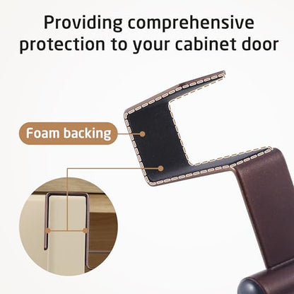 KES Over The Cabinet Towel Holder Fit 1" Thick, Kitchen Towel Holder, Brown | Anti-Wobble, Scratchproof, for Dish Hand Towels, Over The Door Towel Bar with Extended Hooks, 2 Pack, KTH500S26-OB-P2 - color: Brown