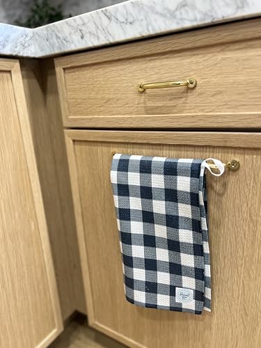 Kitchen Towels, Dish Towels for Kitchen, 2 Pc Kitchen Towel Set | Microfiber Waffle Towels, 16 x 26 inches, with Hanging Loops, Reusable Tea Towels, Cute Kitchen Towels - 2 Pack - color: Navy