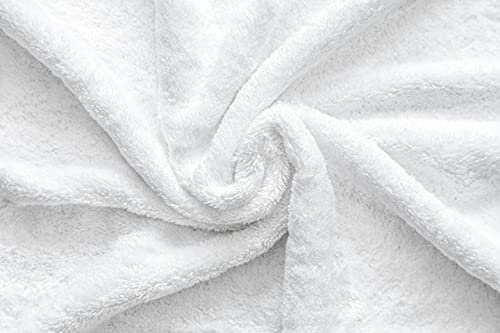 American Veteran Towel, Hand Towels for Bathroom Set of 4, 100% Cotton Turkish Hand Towel Sets, Soft Hand Face Towels, White Hand Towels - color: White